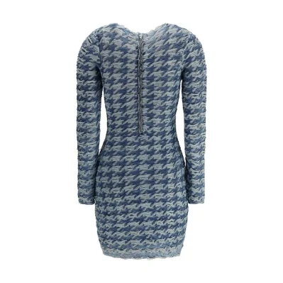 Blue Cotton Casual Dress