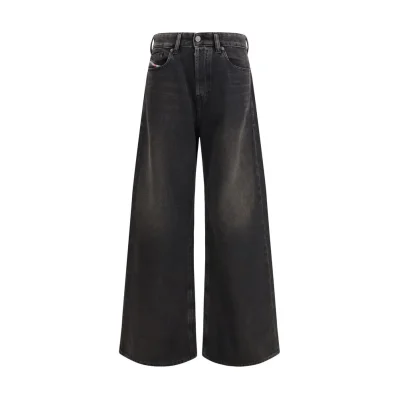 Black Cotton Relaxed Fit Jeans