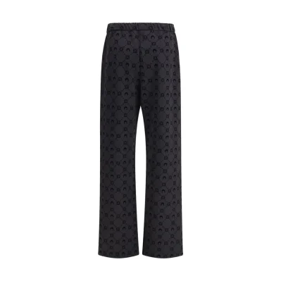 Gray Cotton Athletic Pants