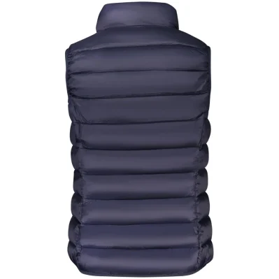 Blue Polyamide Sleveless Jacket