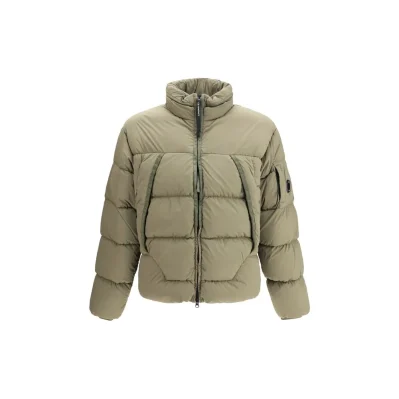 Green Polyamide Full-Length Jacket