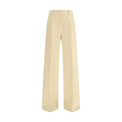 Yellow Fleece Wool Dress Pants