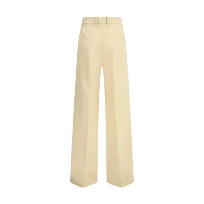 Yellow Fleece Wool Dress Pants