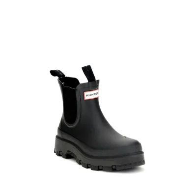 Black Rubber Chelsea Boots