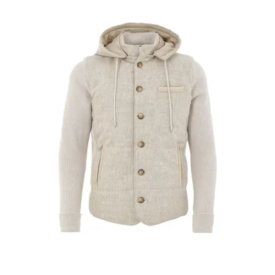 Beige Wool Shell Jacket