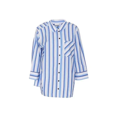 Blue Cotton Pattern Shirt