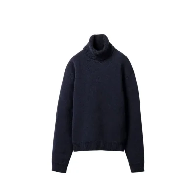 Blue Cashmere Turtleneck
