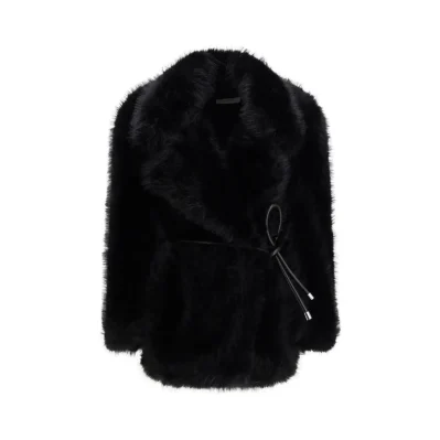 Black Polyester Coat