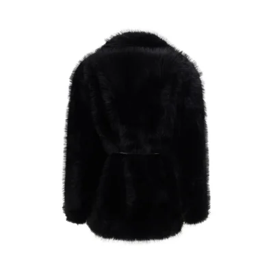 Black Polyester Coat
