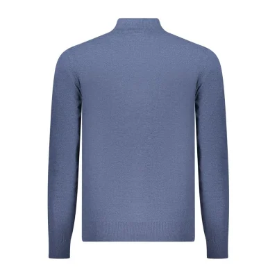 Blue Polyester Men Sweater