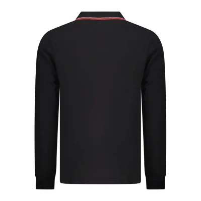 Black Cotton Men Polo Shirt