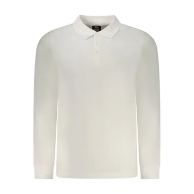 White Cotton Men Polo Shirt