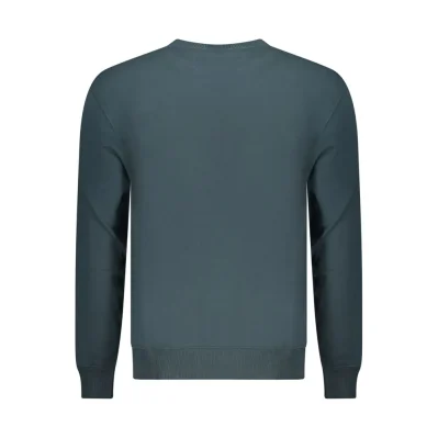 Blue Cotton Men Sweater