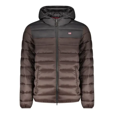 Brown Polyamide Men Jacket