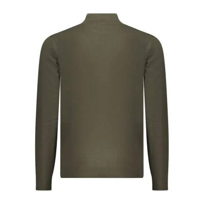 Green Polyester Men Sweater