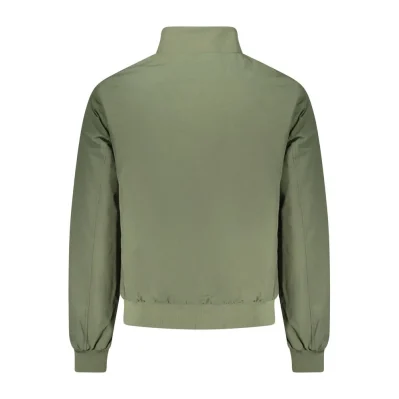 Green Cotton Men Jacket