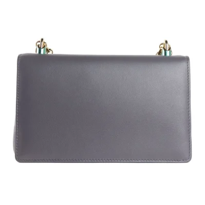 Gray Calfskin Women Shoulder Bag