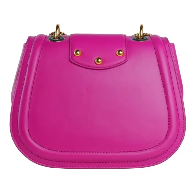 Fuchsia Calfskin Women Shoulder Bag