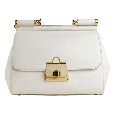 Bianco Calfskin Woman Handbag