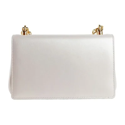 Beige Calfskin Women Shoulder Bag