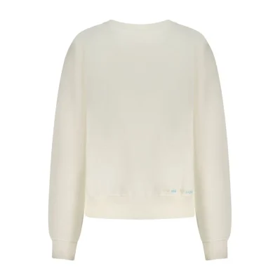 Bianco Cotton Women Sweatshirt