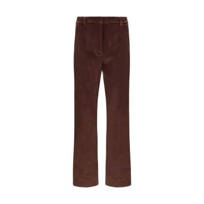 Bordeaux Cotton Cropped Pants