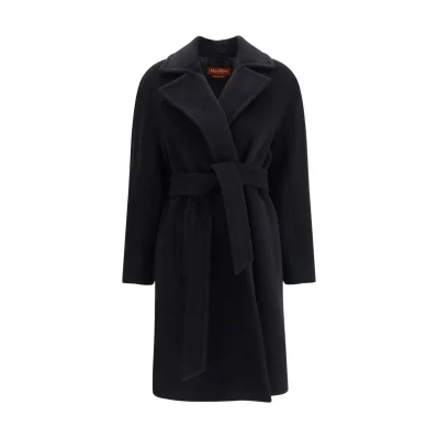 Black Fleece Wool Coat