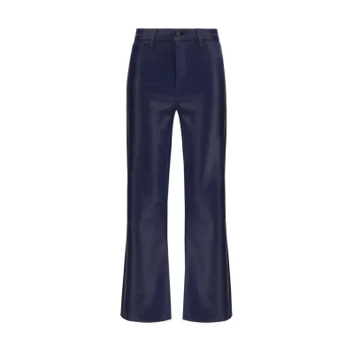Blue Cotton High-Waisted Jean