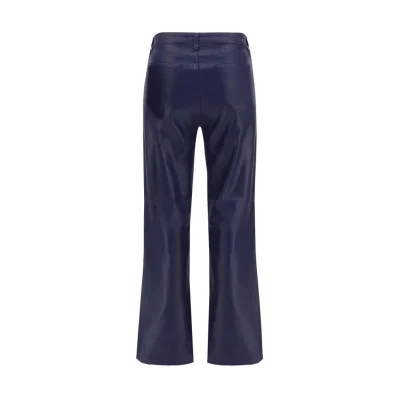 Blue Cotton High-Waisted Jean