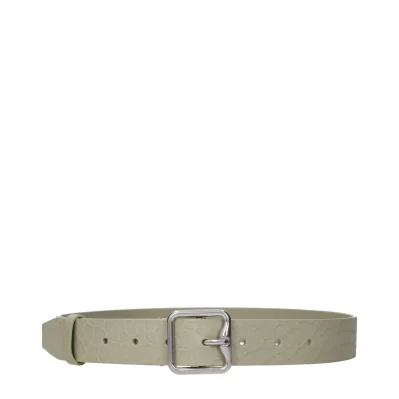 Green Leather Regular Belt