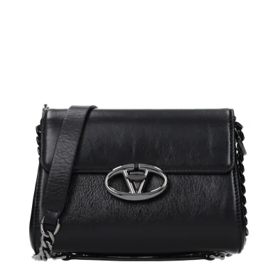 Black Leather Crossbody Bag