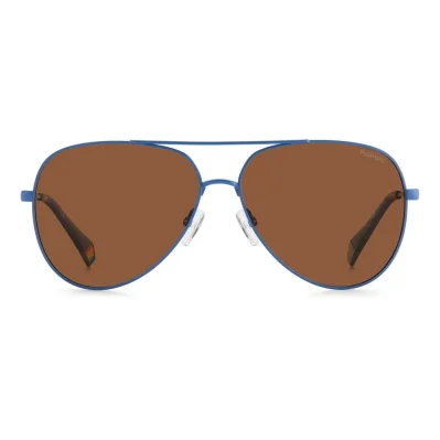 Blue Stainless Steel Sunglasses