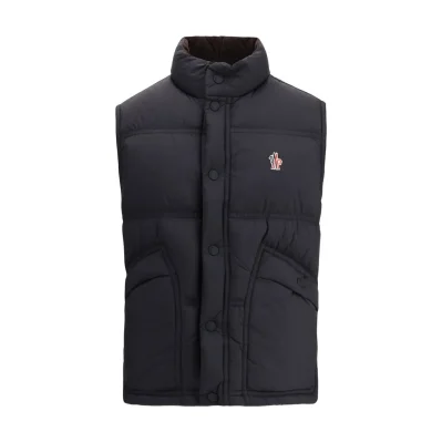Black Polyamide Sleveless Jacket