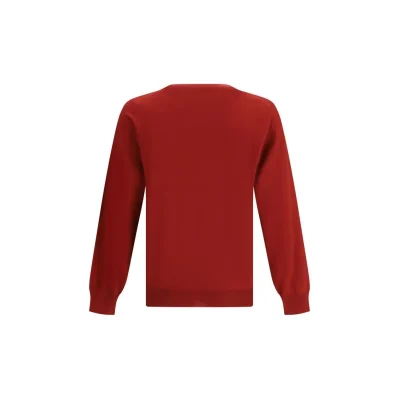 Red Fleece Wool Sweatshirt