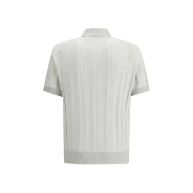 Gray Cotton Polo Shirt