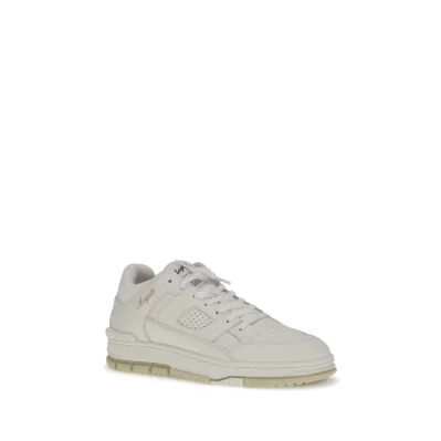 White Calf Leather Bos Taurus Low Top Sneakers