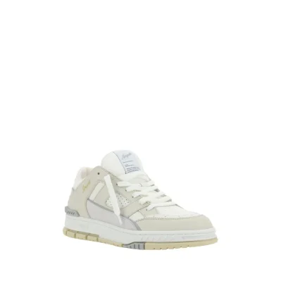 White Calf Leather Bos Taurus Low Top Sneakers