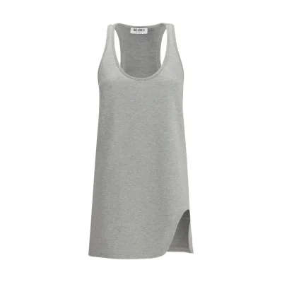 Gray Cotton Casual Dress