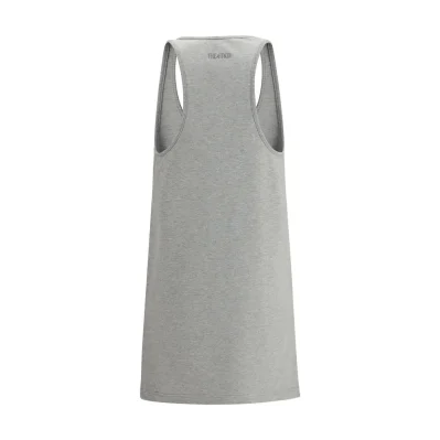 Gray Cotton Casual Dress