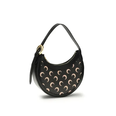 Black Polyethylene Shoulder Bag