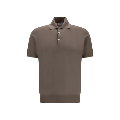 Brown Cotton Polo Shirt
