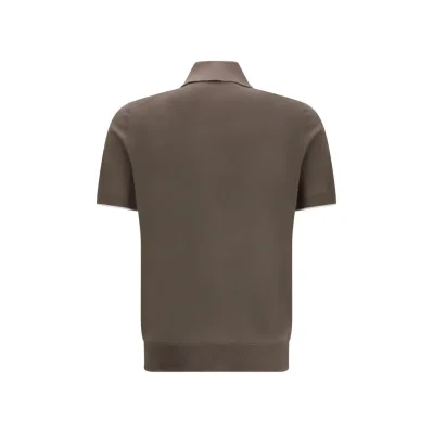 Brown Cotton Polo Shirt