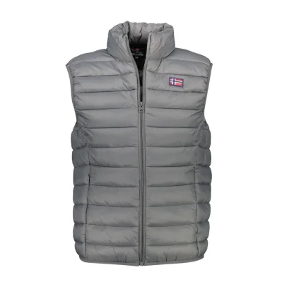 Gray Polyamide Sleveless Jacket