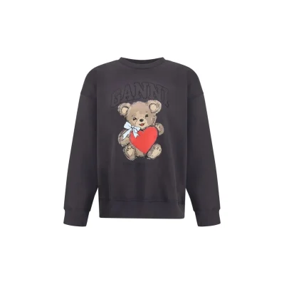 Black Cotton Sweatshirt