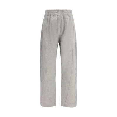 Gray Cotton Casual Pants