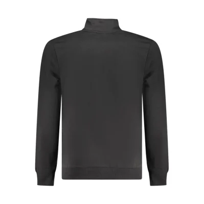 Black Cotton Men Sweatshirt