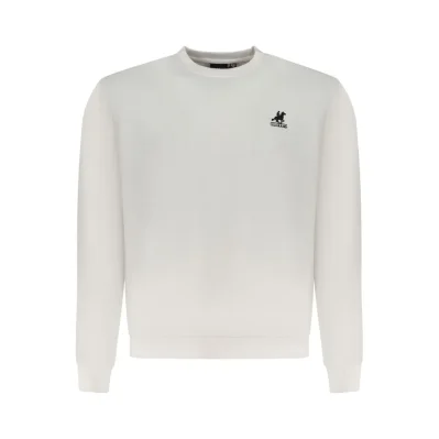 White Cotton Men Sweatshirt