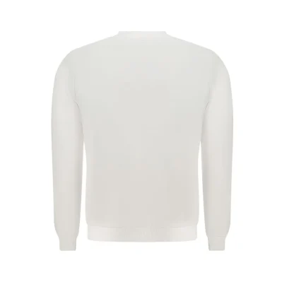 White Cotton Men Sweatshirt