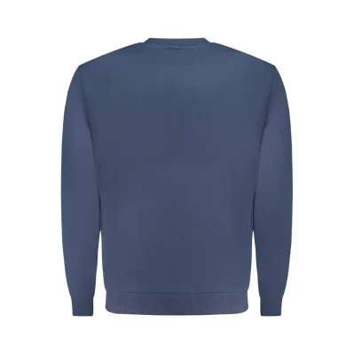 Blue Cotton Men Sweatshirt