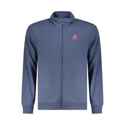 Blue Cotton Men Sweatshirt